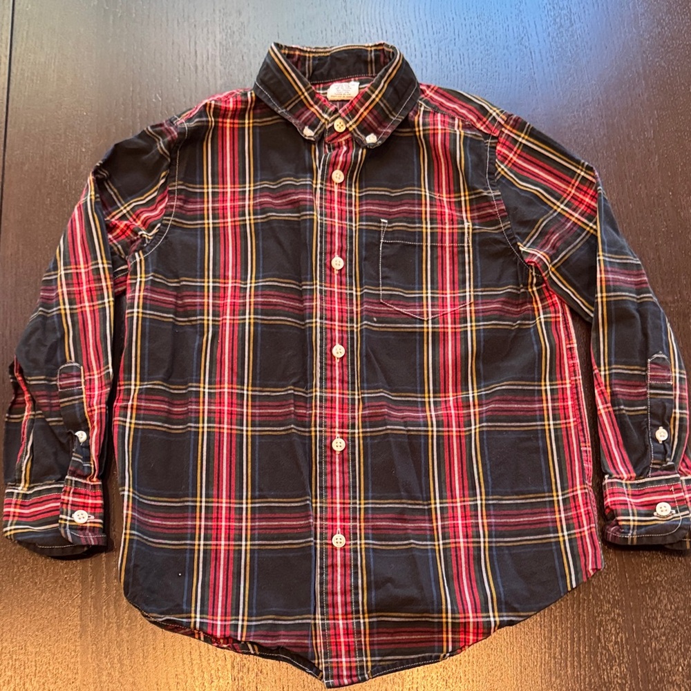 Crewcuts Black and Red Plaid Casual Shirt